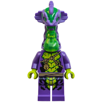 [TOY.CHAN] LEGO 樂高 973pb6458c01 深紫色 身體 鱗片 中膚色繩索 金色鍊條獎牌-細節圖3