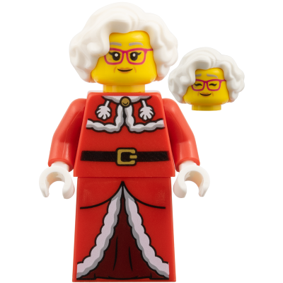 [TOY.CHAN] LEGO 樂高 973pb6315c01 紅色 身體 白色毛領 流蘇 金扣腰帶-細節圖2