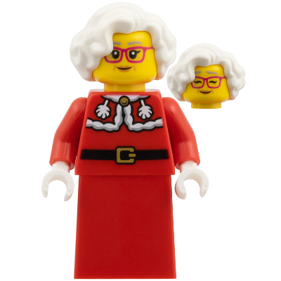 [TOY.CHAN] LEGO 樂高 973pb6315c01 紅色 身體 白色毛領 流蘇 金扣腰帶-細節圖3