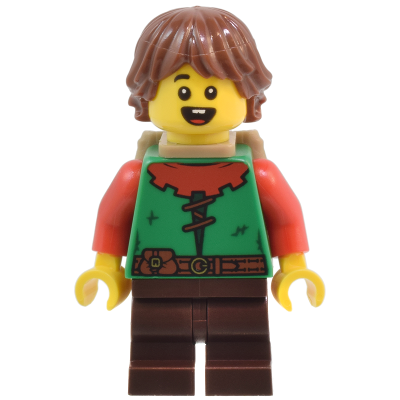 [TOY.CHAN] LEGO 樂高 92746 紅棕色 頭髮 凌亂層次髮型-細節圖2