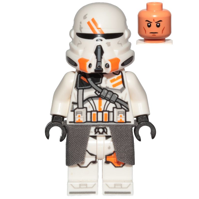 [TOY.CHAN] LEGO 樂高 3626pb2651 膚色 頭部 黑眉 深橘臉紋 下巴凹痕 嚴肅表情-細節圖2