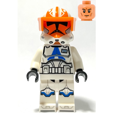 [TOY.CHAN] LEGO 樂高 3626pb2651 膚色 頭部 黑眉 深橘臉紋 下巴凹痕 嚴肅表情-細節圖4