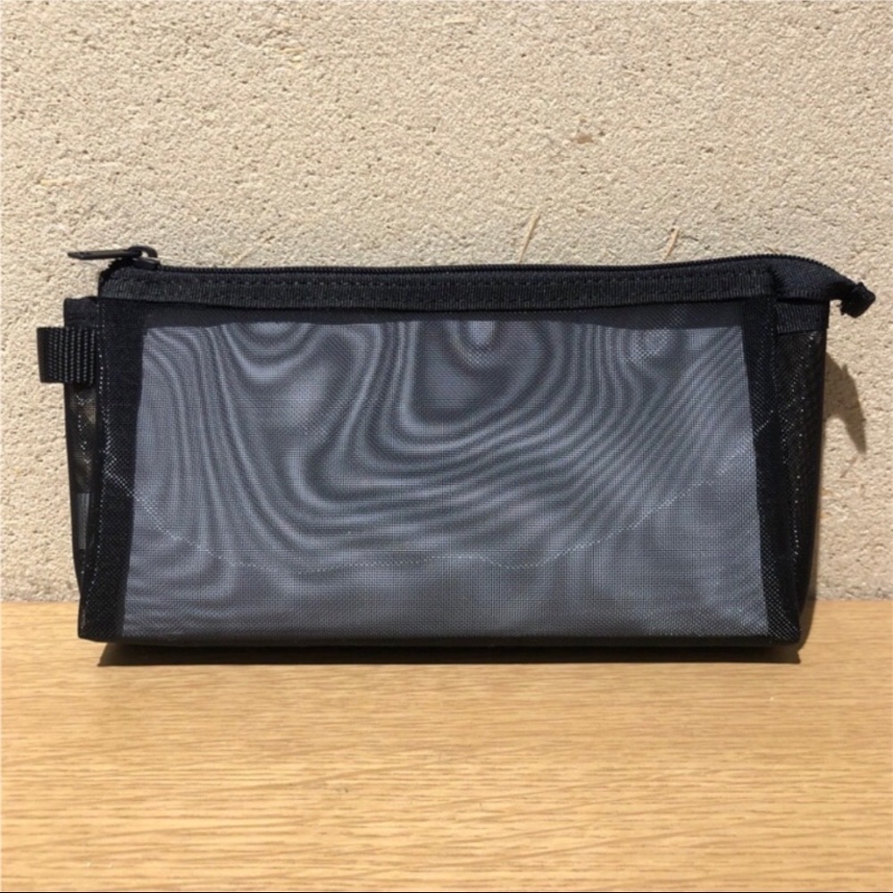 筆袋船型🌟升級現貨  [好感生活推薦]  品項：MUJI無印良品 尼龍網眼筆袋 船型 黑 灰　無印 文具 鉛筆盒-細節圖7