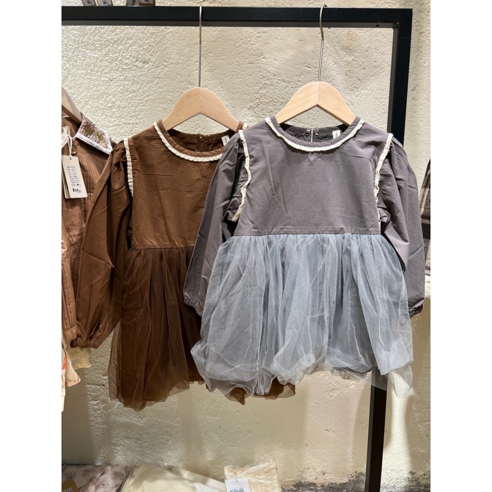 OHOH北鼻童裝 連身紗裙洋裝兩色-細節圖2