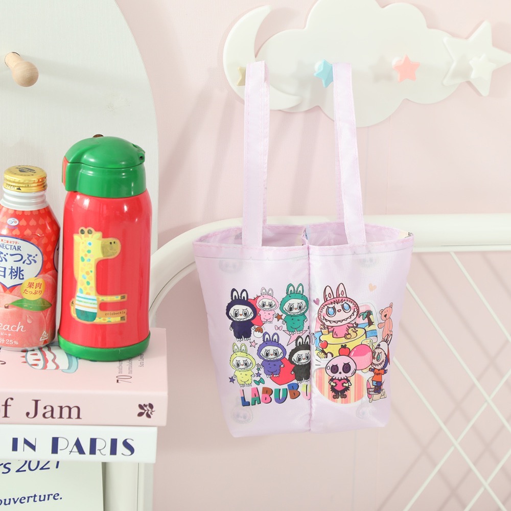 Labubu雙杯單杯兩用 手提袋 折疊飲料袋-規格圖10