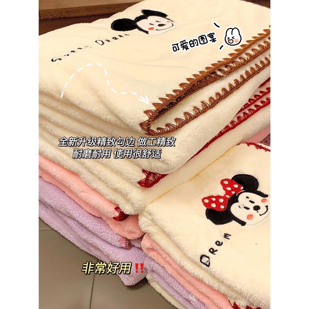 毛巾浴巾兩件組 柔軟吸水 洗澡家用 不掉毛 珊瑚絨-細節圖4