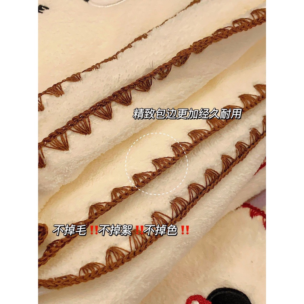 毛巾浴巾兩件組 柔軟吸水 洗澡家用 不掉毛 珊瑚絨-細節圖8
