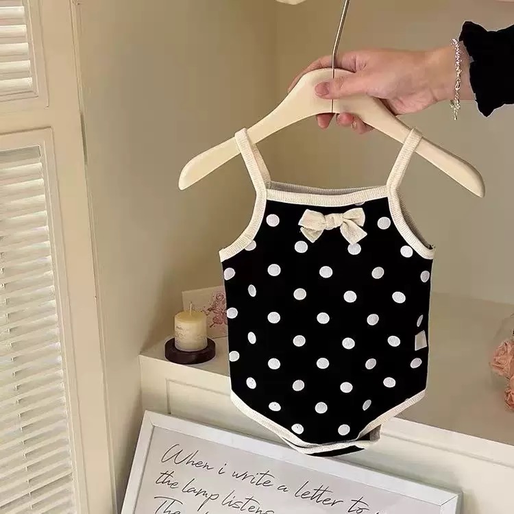 嬰兒衣服夏季連體衣薄款無袖包屁衣可愛蝴蝶結女寶寶吊帶哈衣爬服 K3-規格圖4