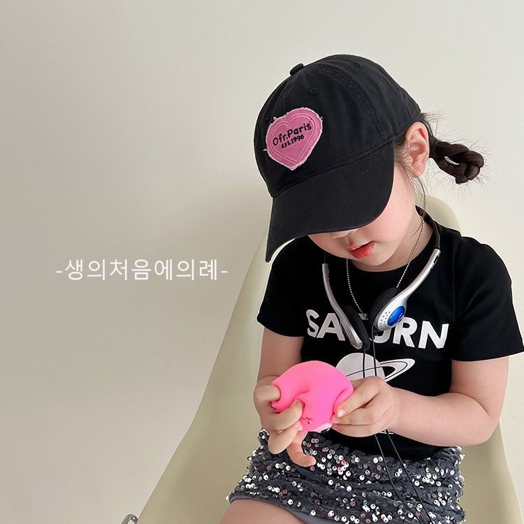 韓版兒童帽子愛心標棒球帽寶寶小孩鴨舌帽女童夏季休閒防曬遮陽帽 A3-規格圖8
