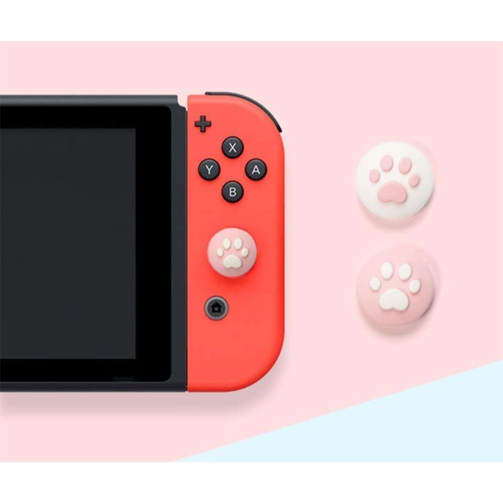 任天堂SWITCH Joy-Con專用3D貓掌蘑菇頭搖桿帽4入-細節圖3