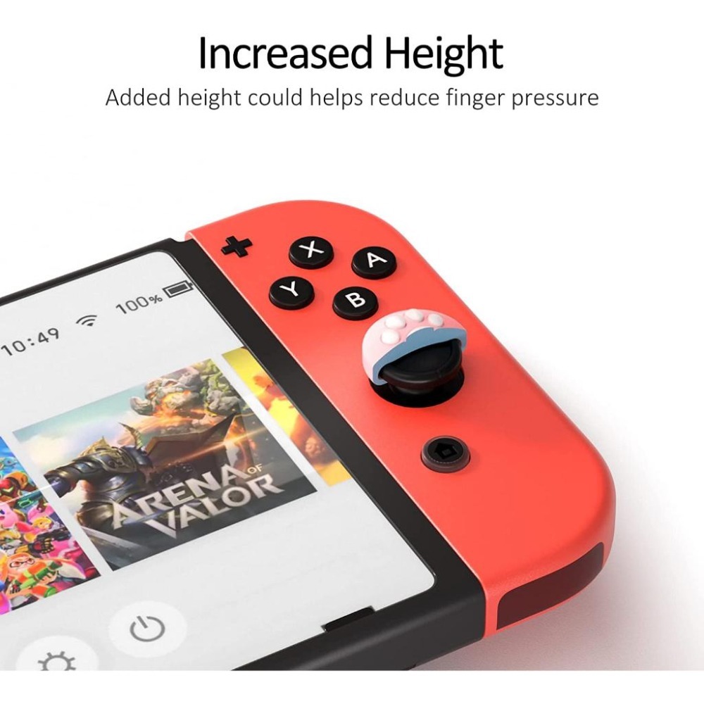 任天堂SWITCH Joy-Con專用3D貓掌蘑菇頭搖桿帽4入-細節圖5