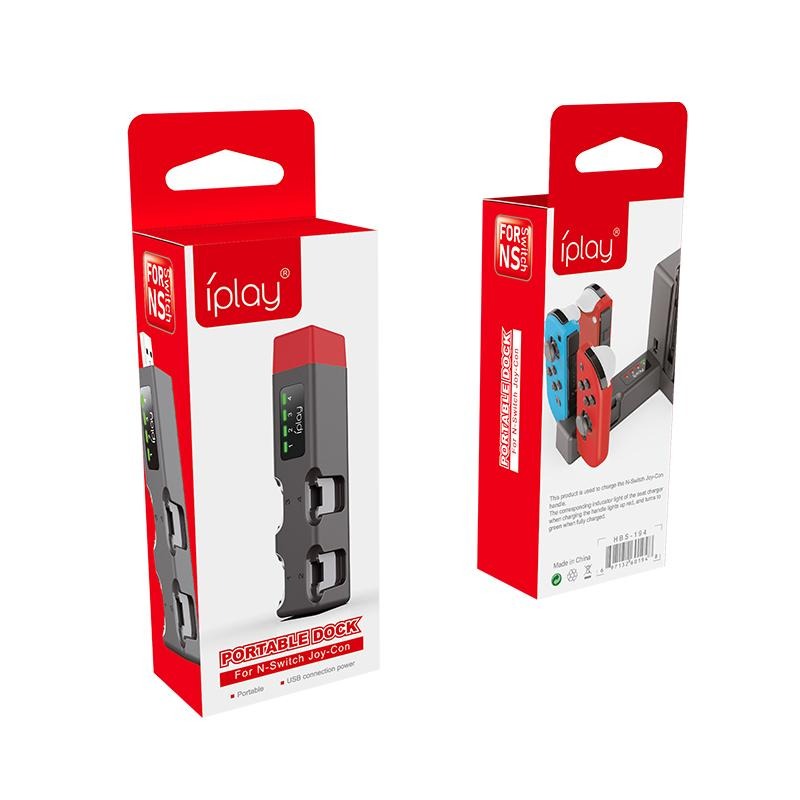 iPlay Switch Nintendo NS Joy-con便攜式座充迷你款顯示面板可同時充4支Joy-con 現貨-細節圖5