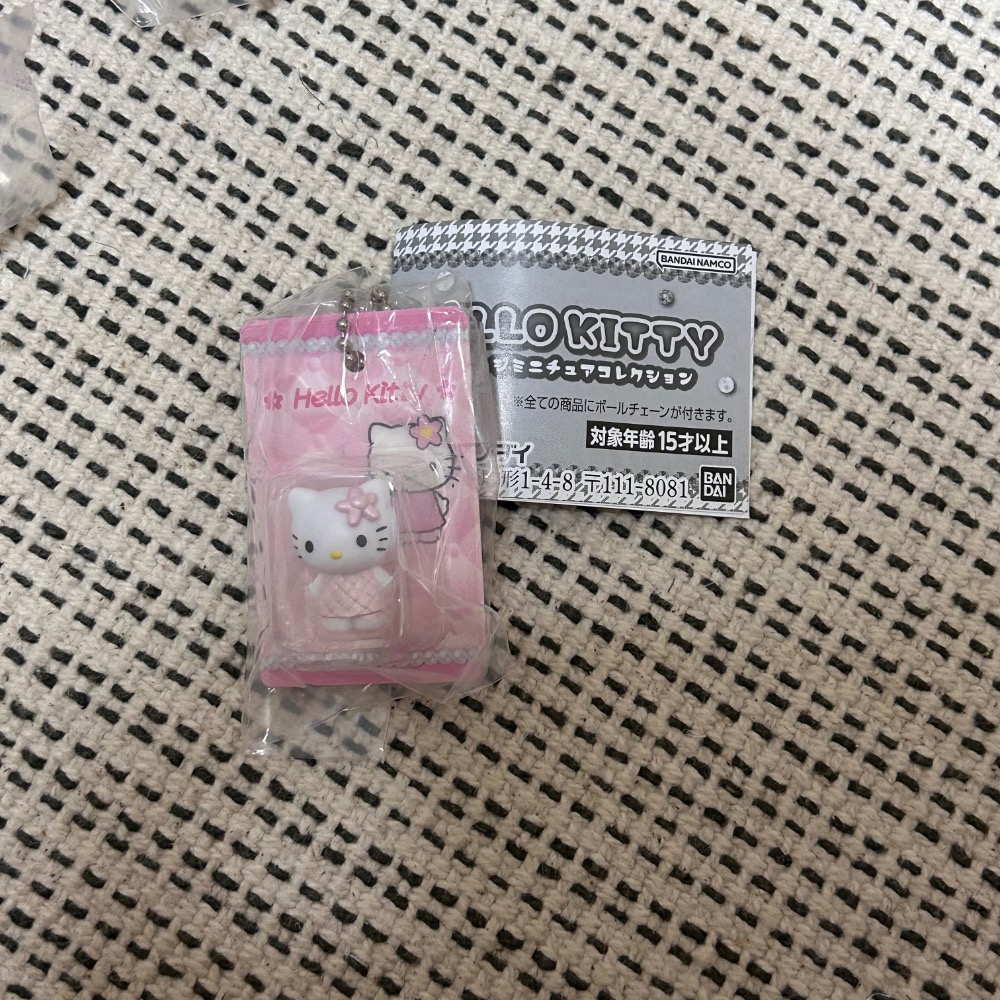 全新現貨 三麗鷗 Hello Kitty 凱蒂貓吊卡包裝吊飾 萬代 扭蛋 轉蛋 微縮盒玩 吊卡 凱蒂貓-細節圖2