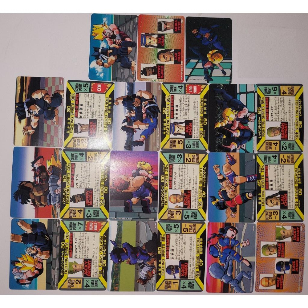 SEGA VR快打 Virtua Fighter 非快打旋風 萬變卡 3閃18普 全套共21張 1994年 請看商品說明-細節圖2