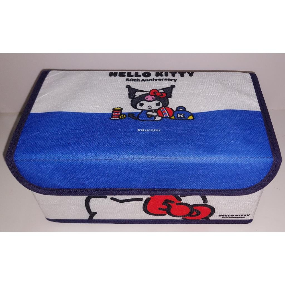 HELLO KITTY 50週年 庫洛米 酷洛米 不織布收納盒 (原價479的三麗鷗芝麻蛋捲禮盒附的)(僅賣盒子無蛋捲)-細節圖2