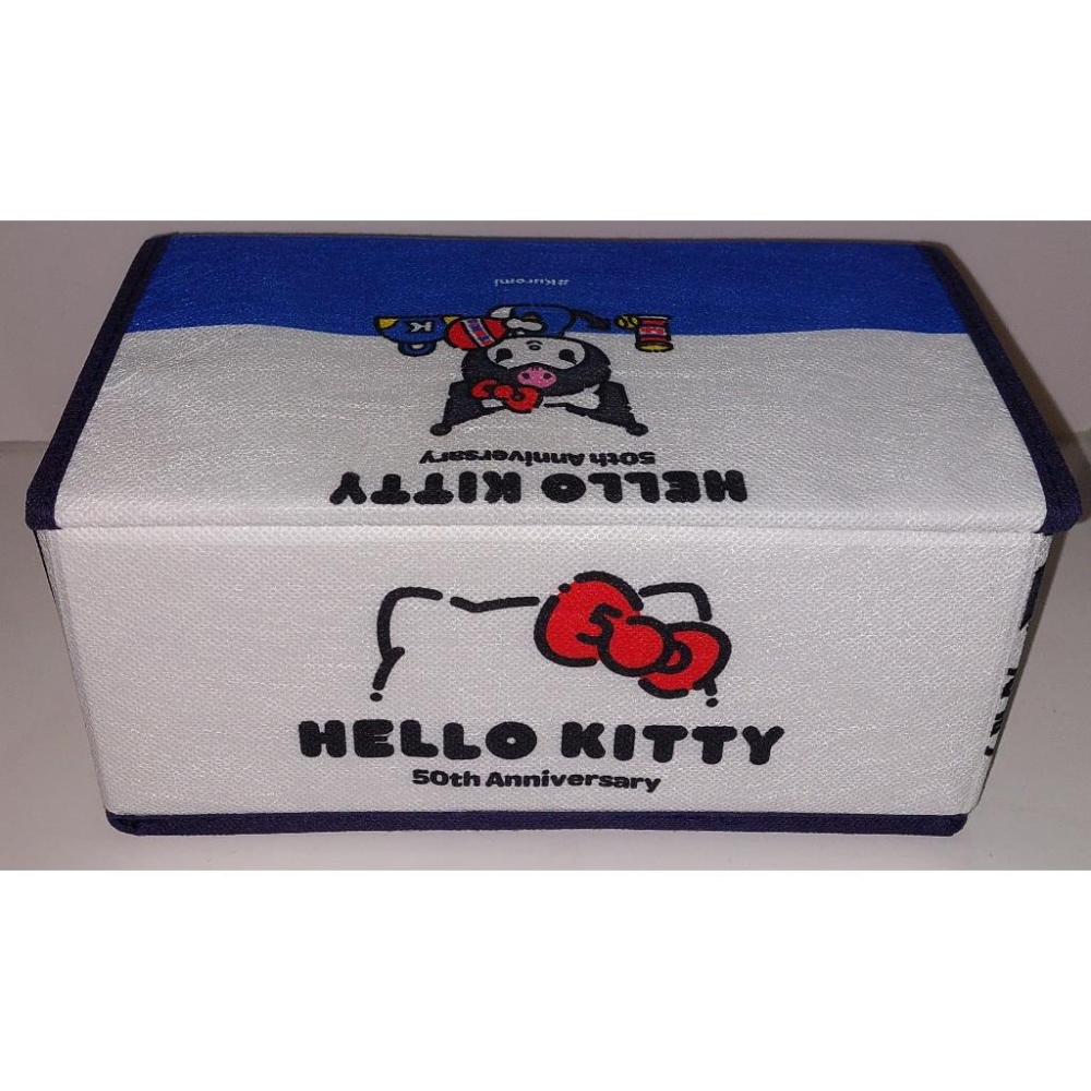 HELLO KITTY 50週年 庫洛米 酷洛米 不織布收納盒 (原價479的三麗鷗芝麻蛋捲禮盒附的)(僅賣盒子無蛋捲)-細節圖3