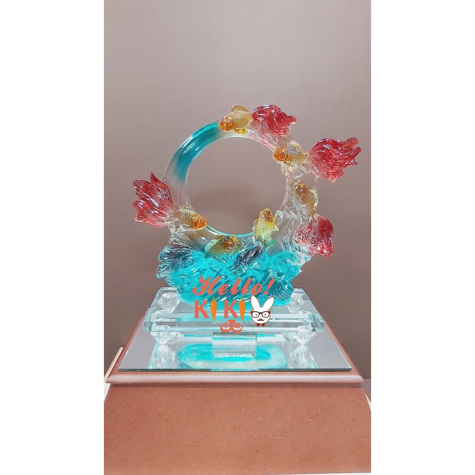 🧋琉璃 如魚得水 開幕送禮 升遷送禮 新婚賀禮 退休送禮  新居落成送禮 喬遷賀禮 退伍禮品 當選禮品  壽誕 風水擺飾-細節圖5