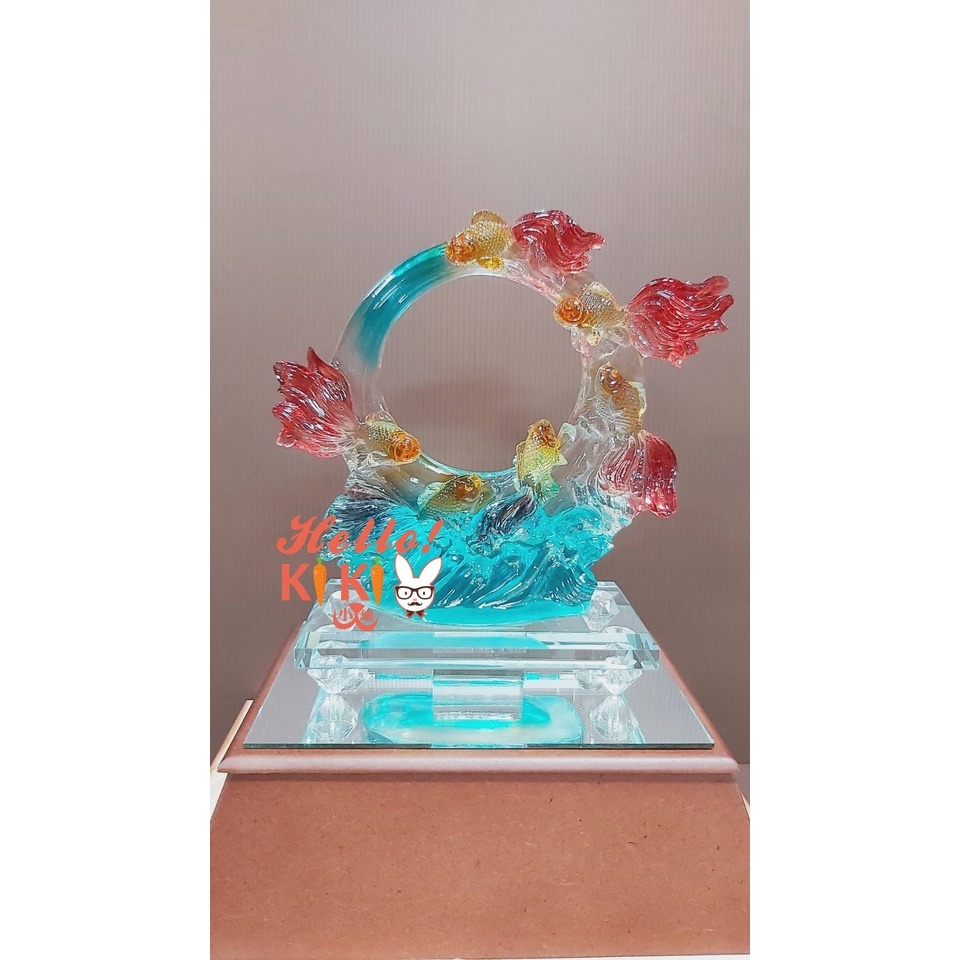 🧋琉璃 如魚得水 開幕送禮 升遷送禮 新婚賀禮 退休送禮  新居落成送禮 喬遷賀禮 退伍禮品 當選禮品  壽誕 風水擺飾-細節圖6