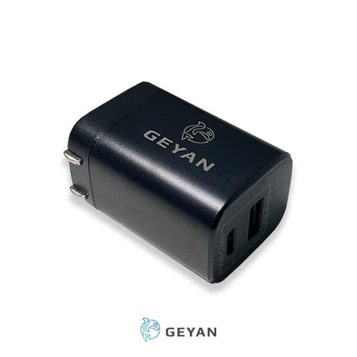 GEYAN 33W快速充電器｜雙孔電源供應器-規格圖1