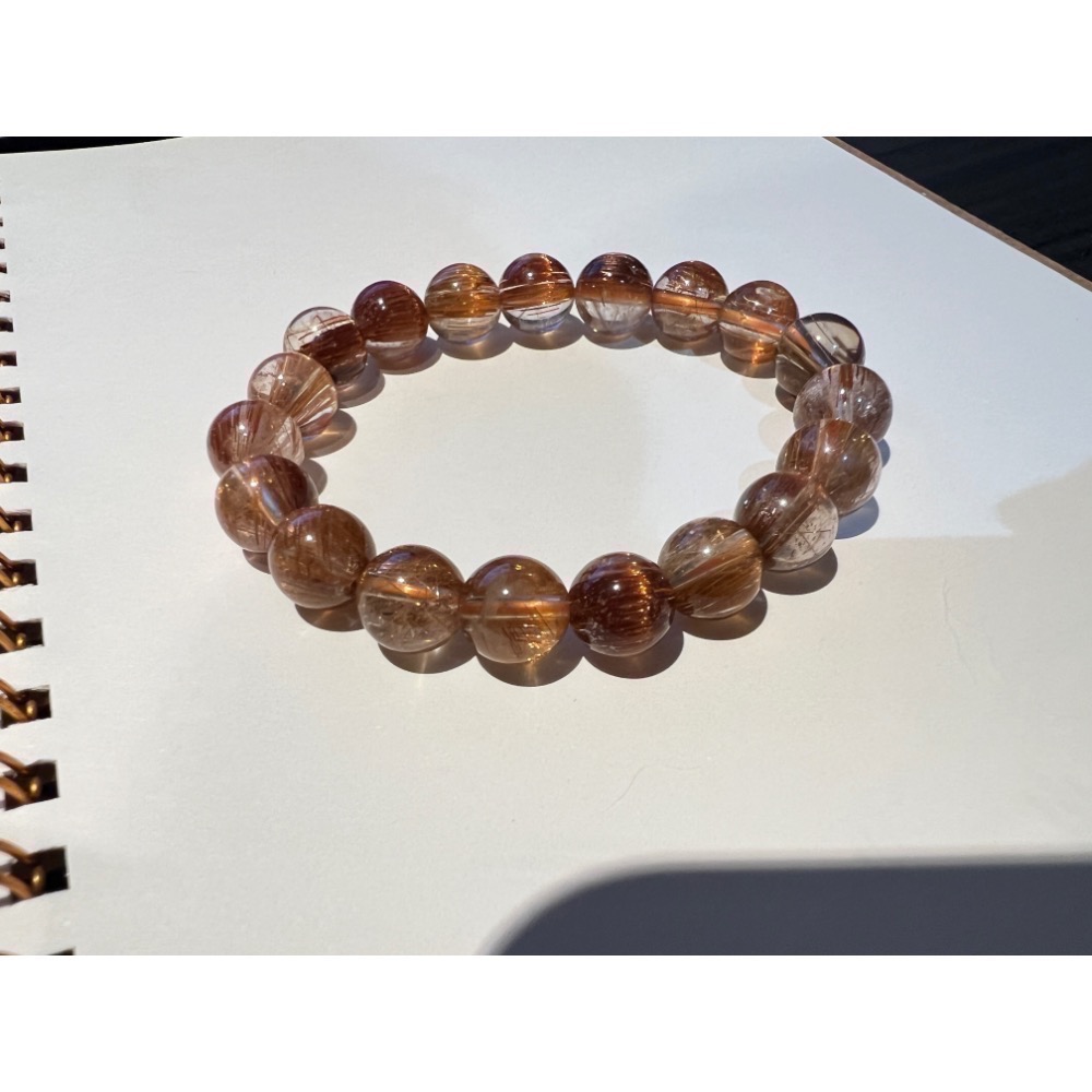 紅銅鈦手珠 紅銅鈦 水晶 9.5mm-細節圖2