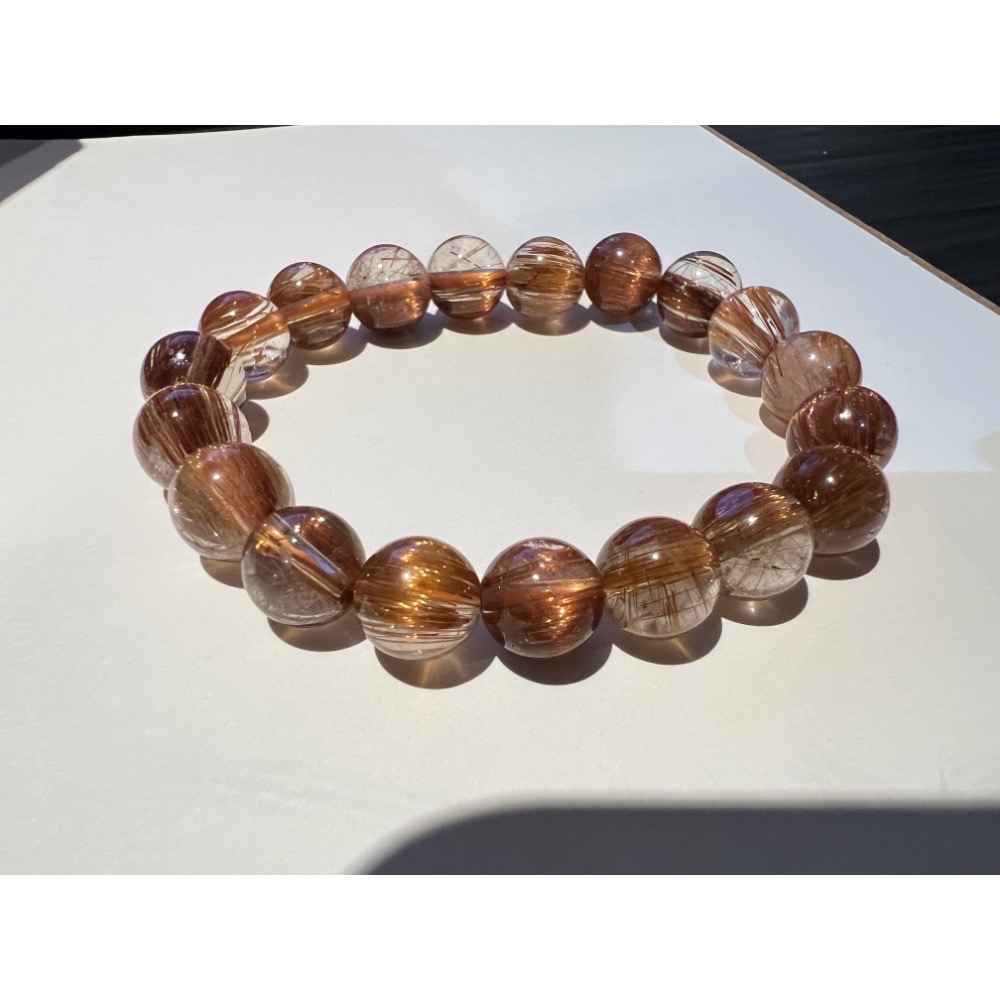 紅銅鈦手珠 紅銅鈦 水晶 9.5mm-細節圖3