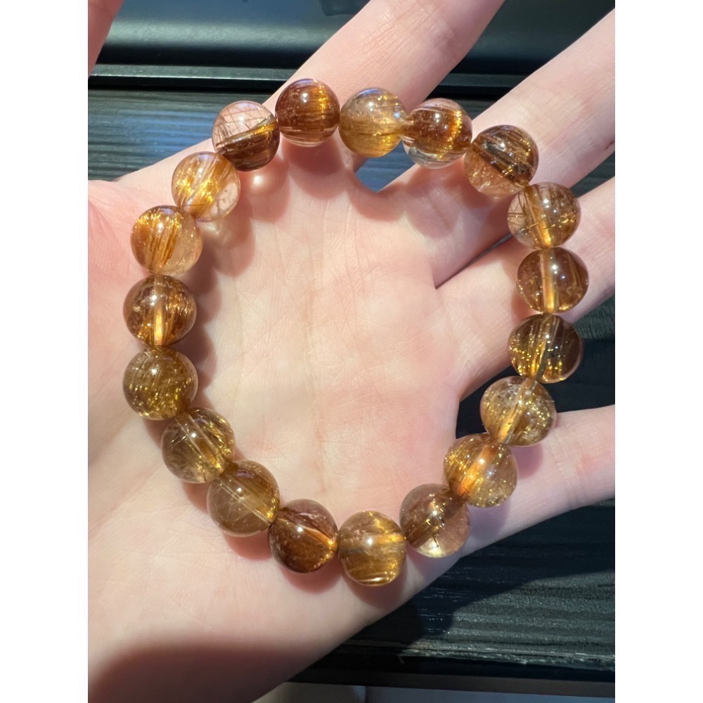 紅銅鈦手珠 紅銅鈦 水晶 9.5mm-細節圖4