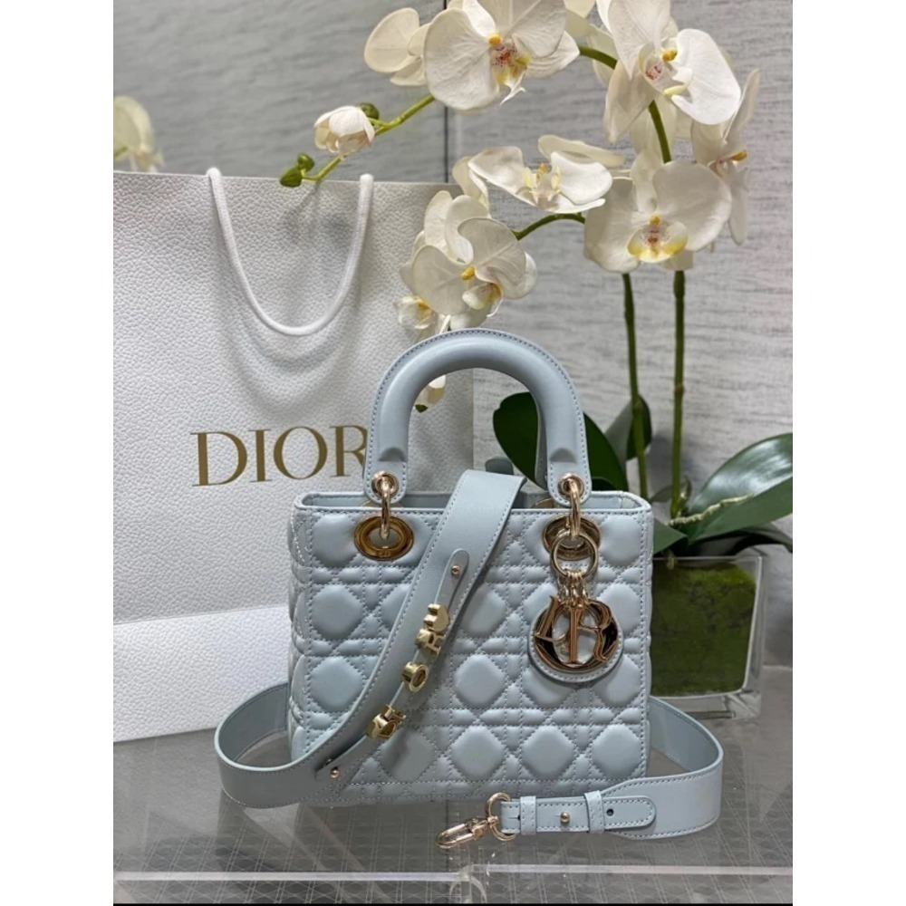 凱莉包包『只做原廠代購級別』9.9成新 超Mini 終極渠道 Dior Lady 黛妃包 經典女包 羊皮漆皮金扣銀扣琺瑯-規格圖1