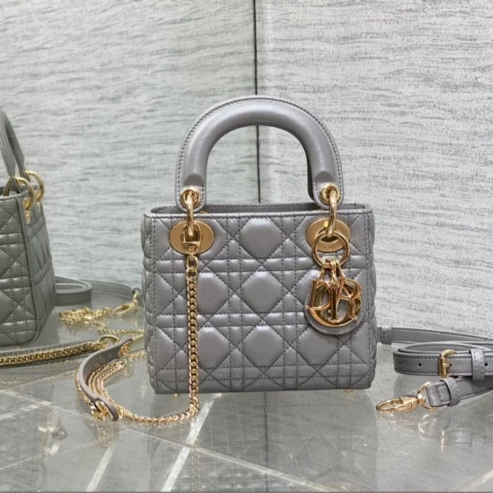 凱莉包包『只做原廠代購級別』9.9成新 超Mini 終極渠道 Dior Lady 黛妃包 經典女包 羊皮漆皮金扣銀扣琺瑯-規格圖1