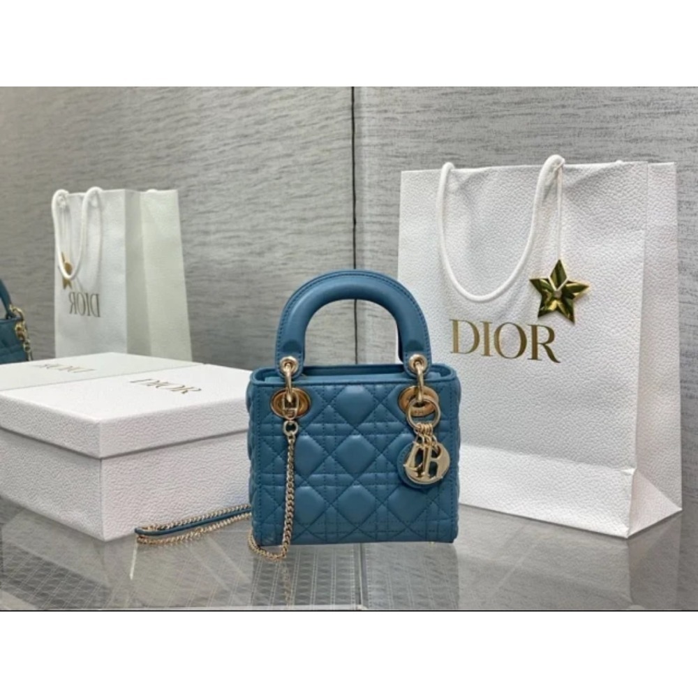 凱莉包包『只做原廠代購級別』9.9成新 三格 終極渠道 Dior Lady 黛妃包 經典女包 羊皮漆皮金扣銀扣琺瑯-規格圖1