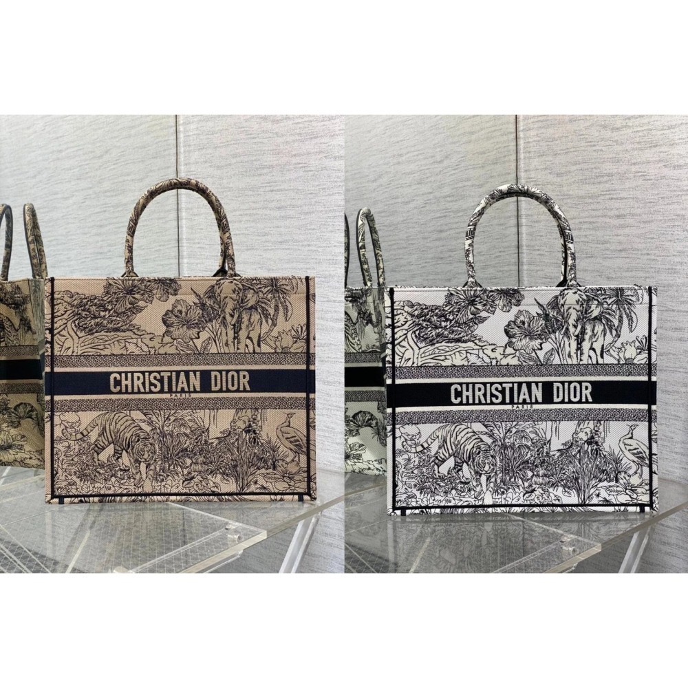 凱莉包包『只做原廠代購級別』9.9成新 Dior 托特包 老花系列購物袋 Mini book tote 冬日花園蕾絲星座-細節圖4
