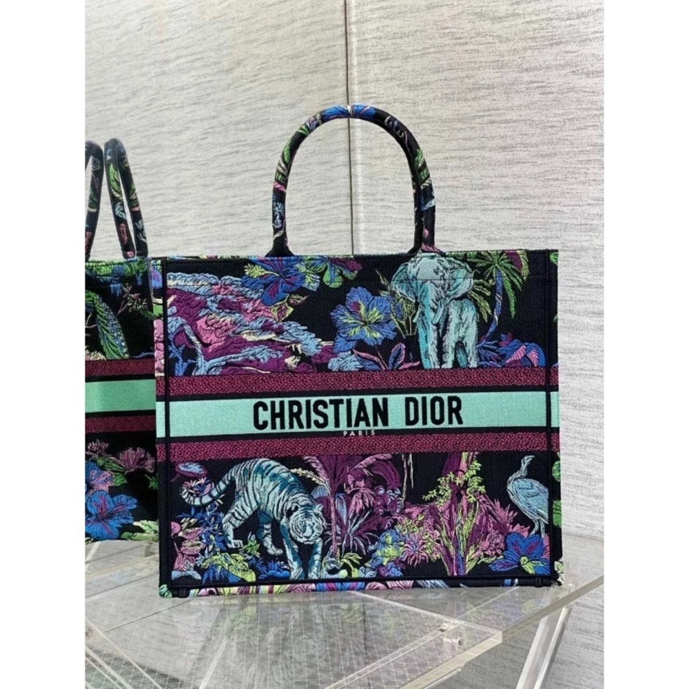 凱莉包包『只做原廠代購級別』9.9成新 Dior 托特包 老花系列購物袋 Mini book tote 冬日花園蕾絲星座-規格圖9