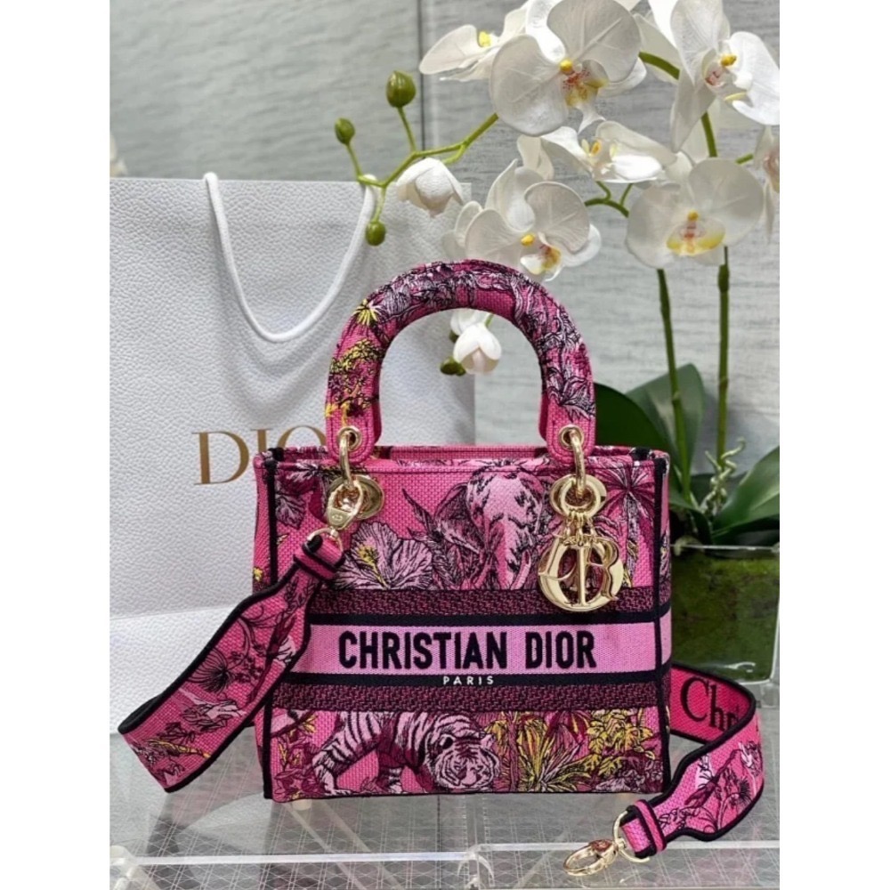 凱莉包包『只做原廠代購級別』9.9成新 Dior 托特包 老花系列購物袋 Mini book tote 冬日花園蕾絲星座-規格圖9