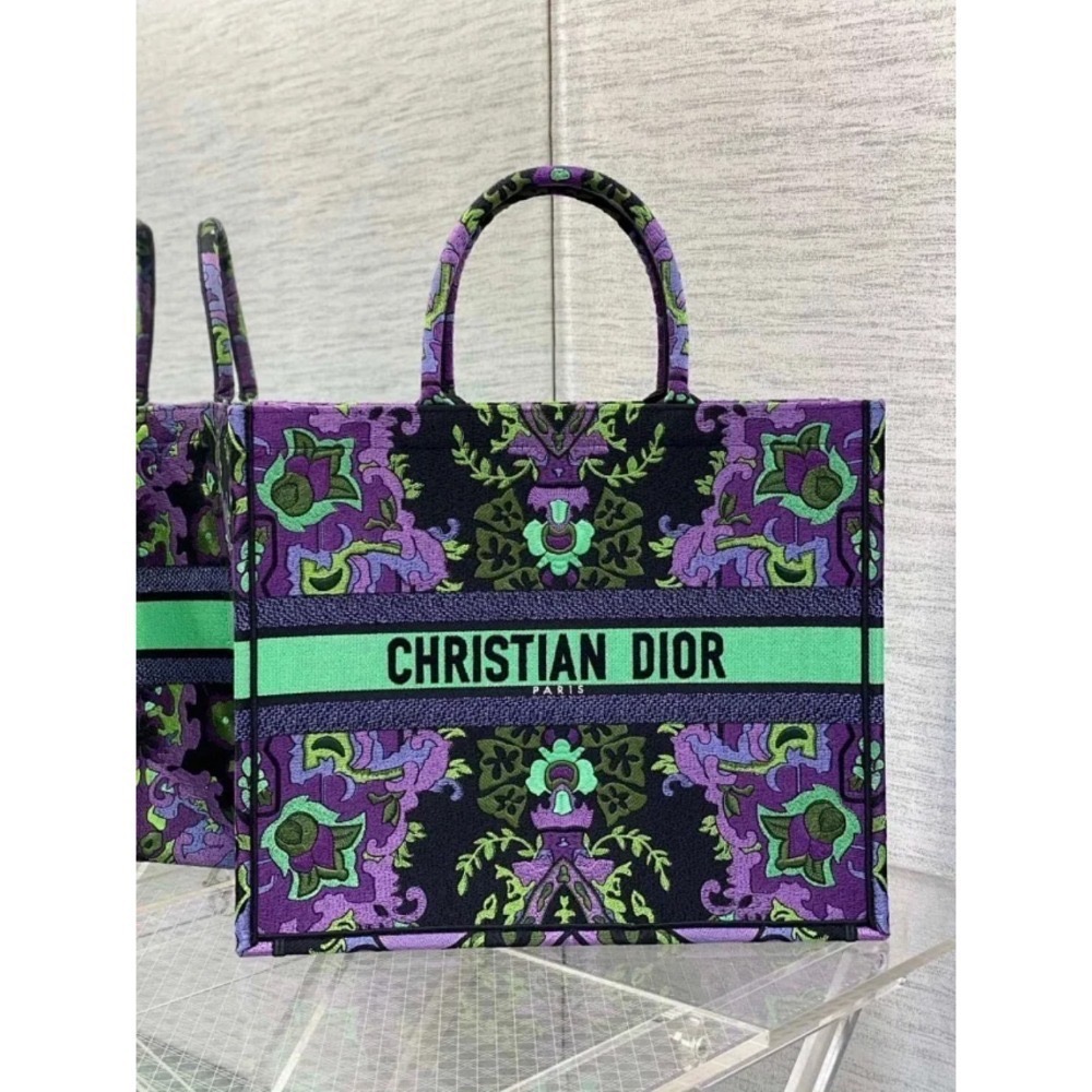 凱莉包包『只做原廠代購級別』9.9成新 Dior 托特包 老花系列購物袋 Mini book tote 冬日花園蕾絲星座-規格圖9