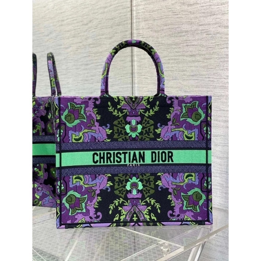 凱莉包包『只做原廠代購級別』9.9成新 Dior 托特包 老花系列購物袋 Mini book tote 冬日花園蕾絲星座-規格圖9