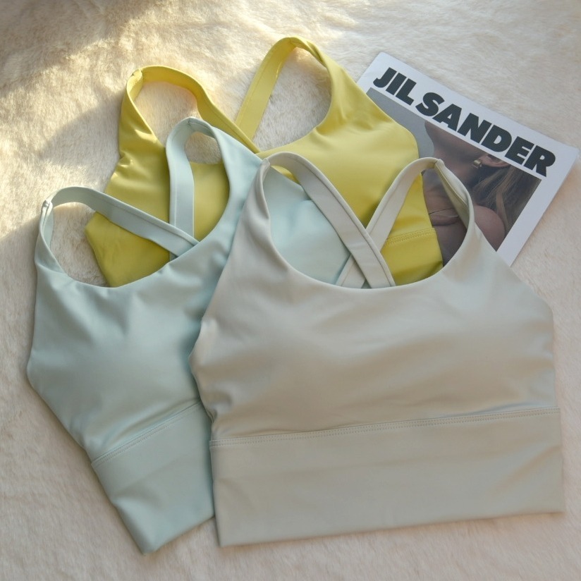 寬肩帶防震跑步聚攏健身背心-固定杯7色-細節圖3