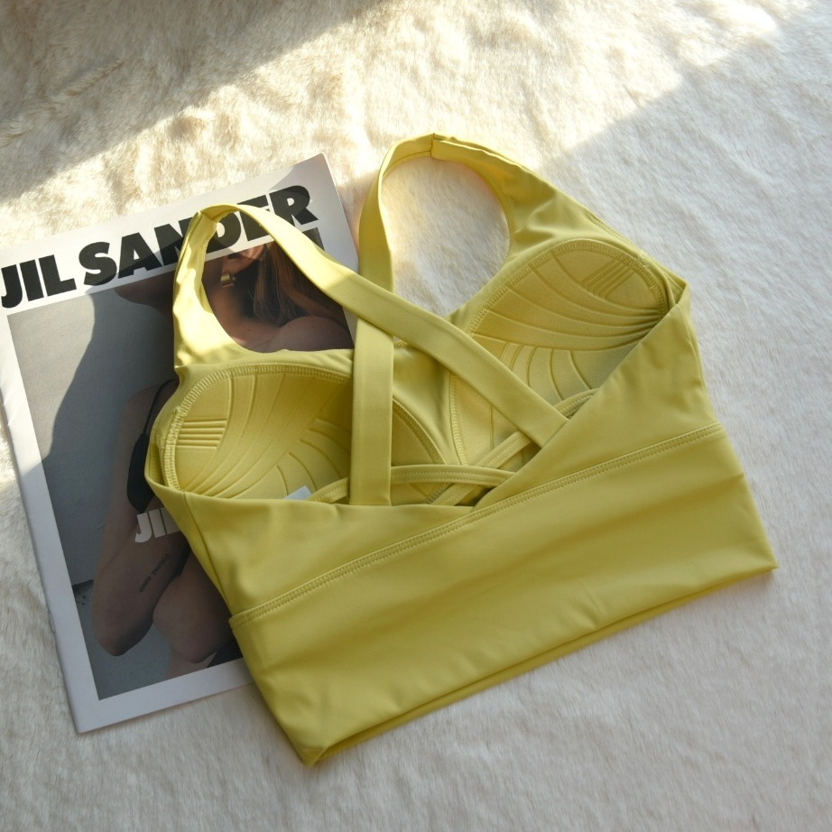 寬肩帶防震跑步聚攏健身背心-固定杯7色-規格圖4