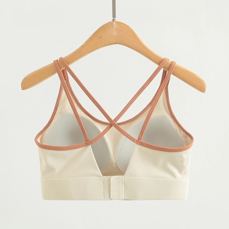 性感背扣寬下擺防震文胸 瑜伽跑步運動內衣-規格圖5