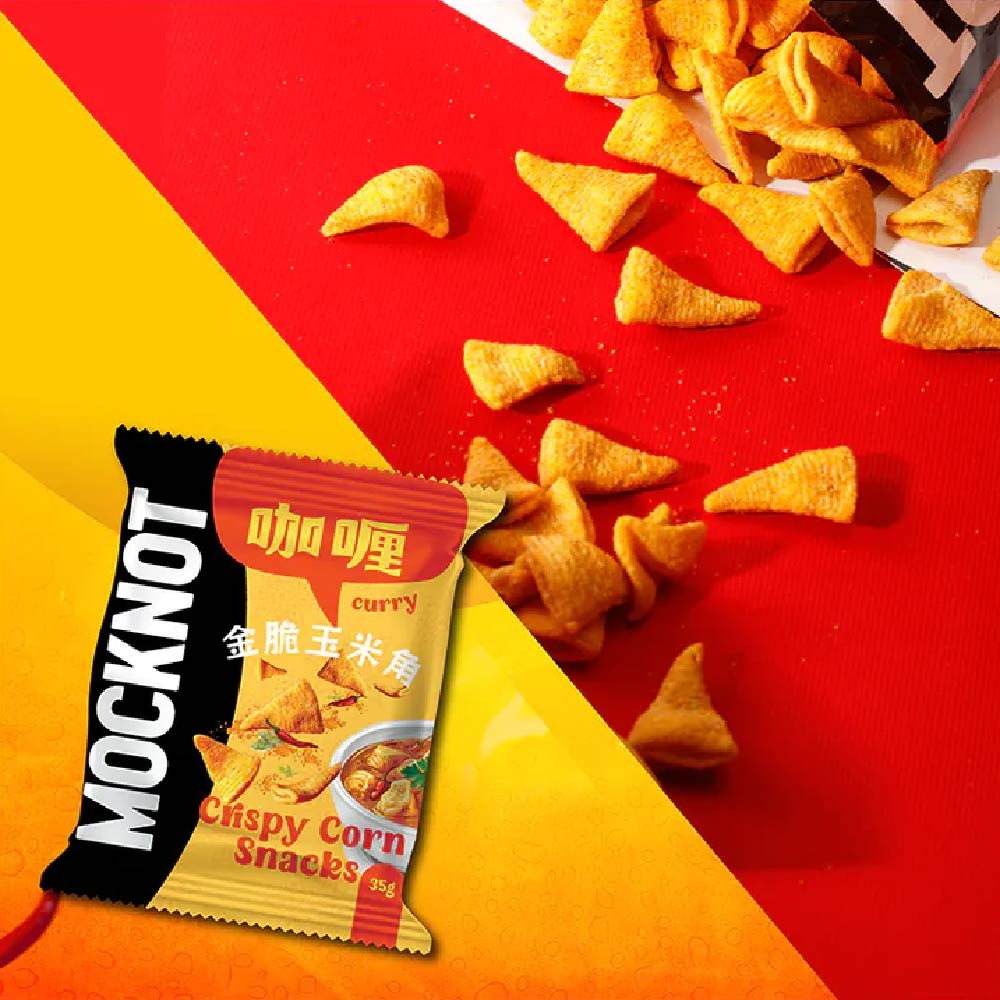 【MOCKNOT】 金脆玉米角 咖哩口味35g/包｜香脆零食｜玉米脆角｜追劇必備-細節圖2