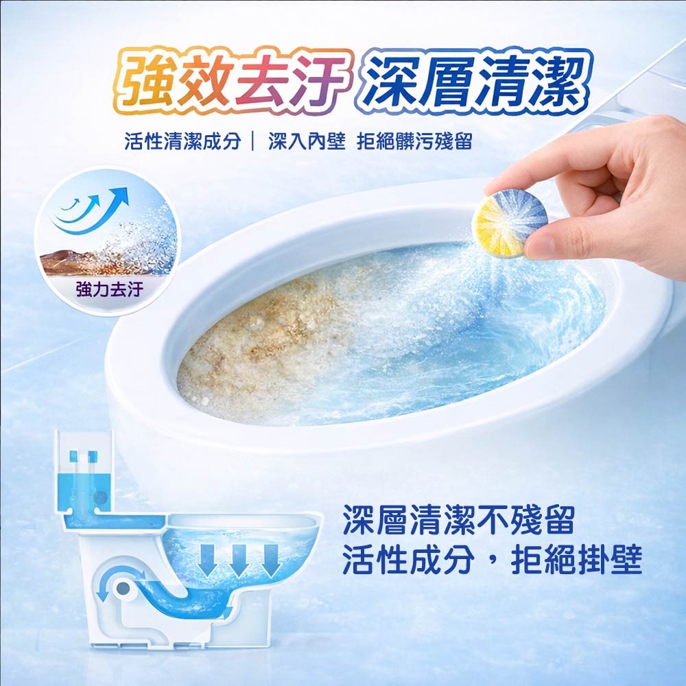 【家購網嚴選】Angiefen 雙色雙效清香藍泡泡 馬桶清潔錠 5入｜沖水自動清潔｜除臭芳香｜款式隨機-細節圖3