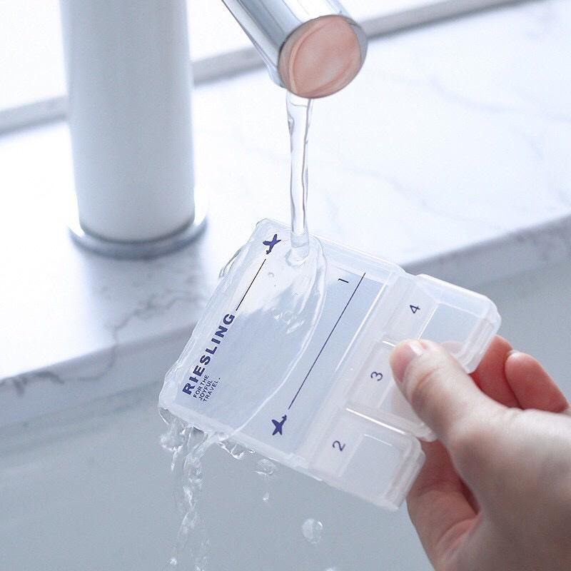 【JDS生活百貨】🛒 日本KM.873 便攜帶式方便收納藥盒 旅行攜帶收納盒/飾品盒-細節圖4