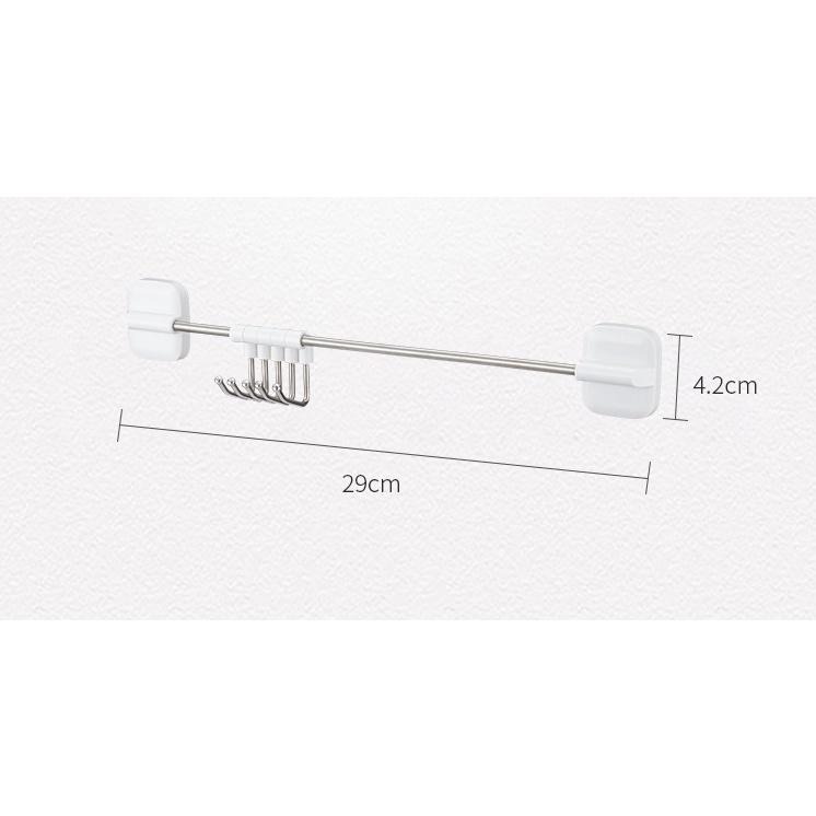 【JDS生活百貨】🛒 日本KM.6157 磁力五連勾不銹鋼掛勾 掛架 收納掛勾  超強吸力-細節圖2