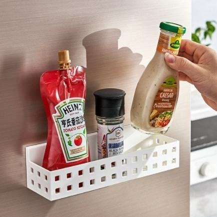 JDS台灣現貨🛒日本KM.6359 冰箱微波爐置物架 收納盒 超強吸力 廚房收納 辦公收納-細節圖5