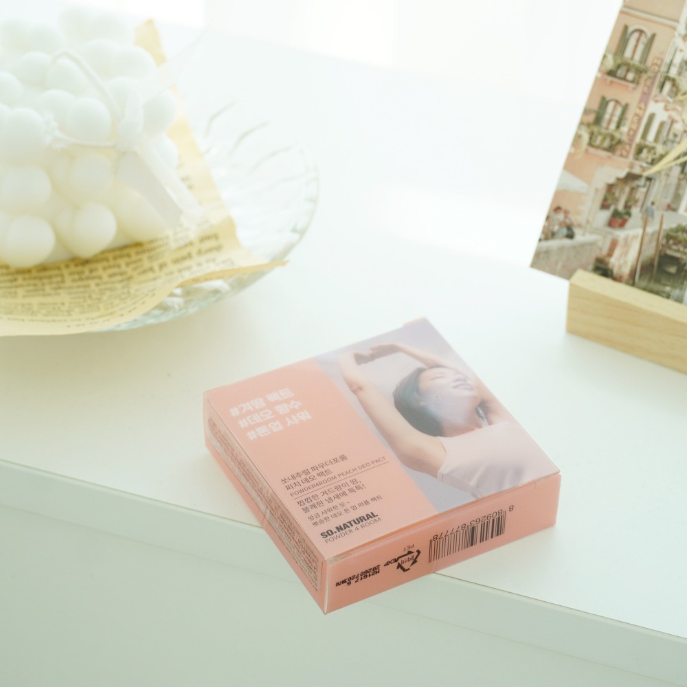 SO NATURAL｜蜜桃爽身粉餅 爽身蜜粉 蜜桃芳香 韓國人氣品牌｜AnniuKr｜-細節圖8