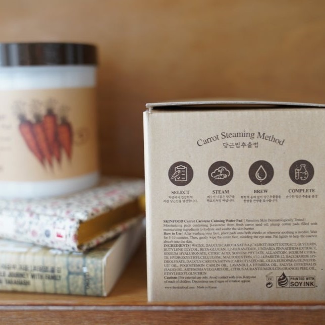 SKINFOOD｜純素胡蘿蔔鎮定爽膚棉片 純素 泛紅 舒緩 鎮定 補水 溫和 柔嫩 格狀純棉 棉片｜AnniuKr｜-細節圖4