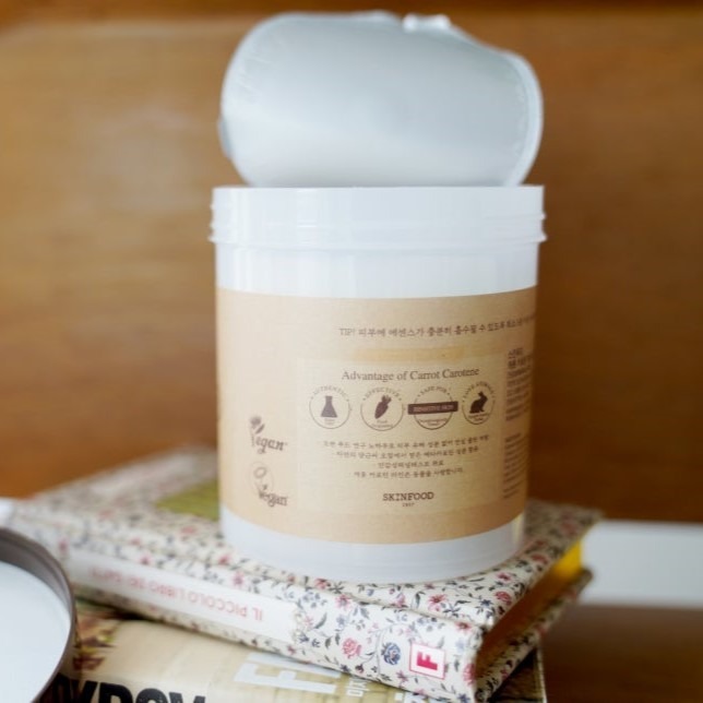 SKINFOOD｜純素胡蘿蔔鎮定爽膚棉片 純素 泛紅 舒緩 鎮定 補水 溫和 柔嫩 格狀純棉 棉片｜AnniuKr｜-細節圖6