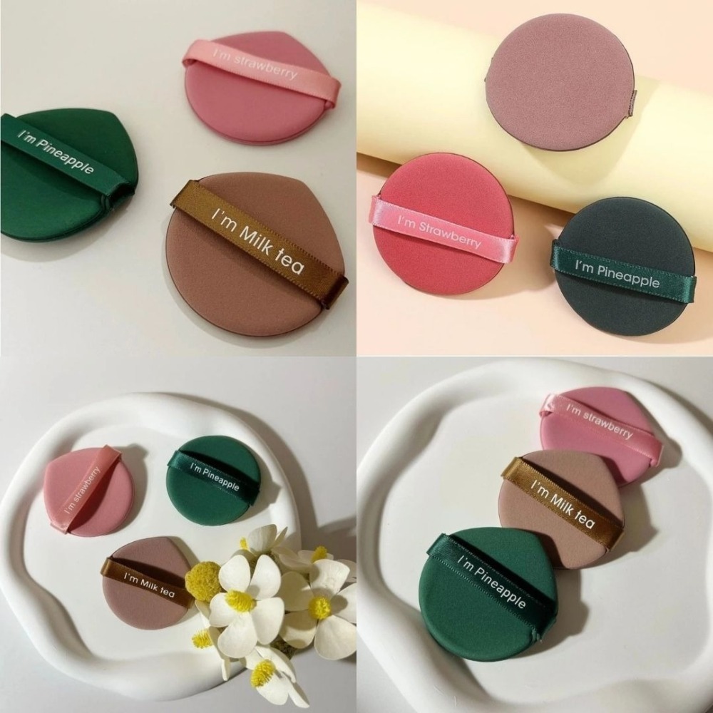 MIC｜♡小紅書♡ ｜派係粉撲 乾濕兩用美妝蛋｜乳膠粉撲 圓形海綿 美妝工具 上妝必備｜AnniuKr｜-細節圖2