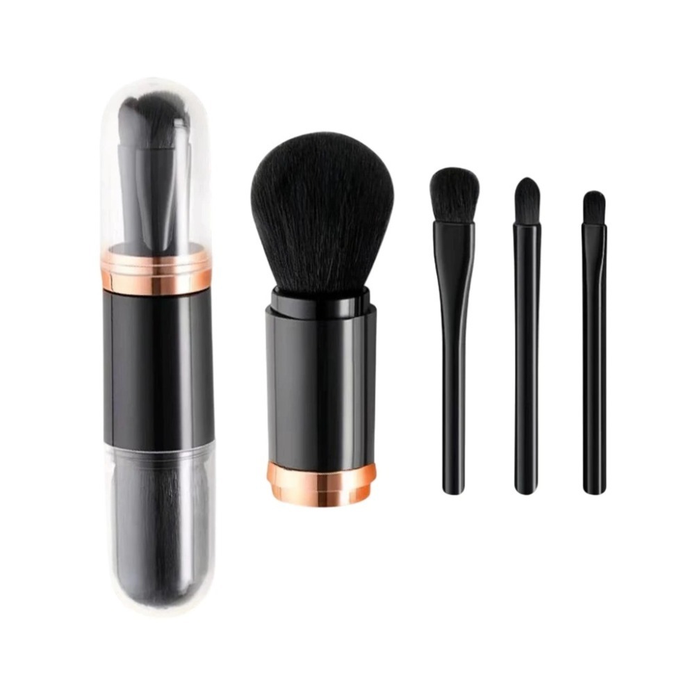 黑 便攜伸縮多功能化妝刷