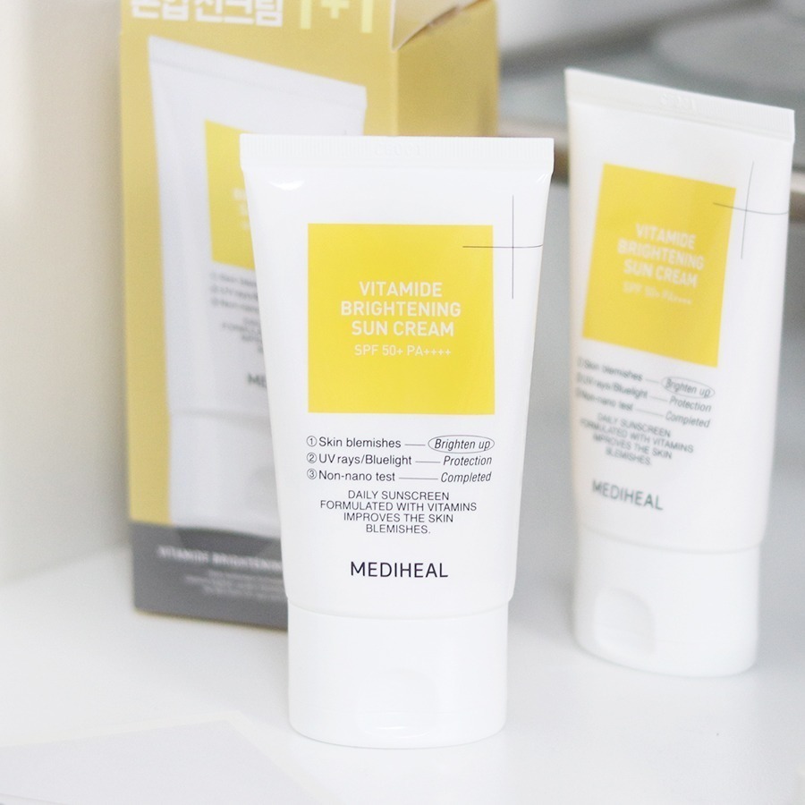 MEDIHEAL｜維他命C亮白防曬霜1+1 改善瑕疵 自然色調 低敏防曬霜｜AnniuKr｜-細節圖2