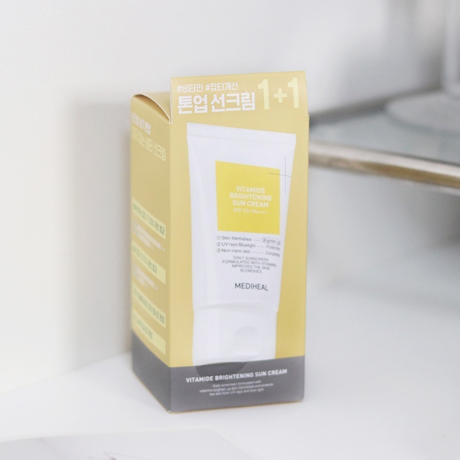 MEDIHEAL｜維他命C亮白防曬霜1+1 改善瑕疵 自然色調 低敏防曬霜｜AnniuKr｜-細節圖8