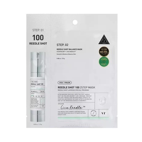 VT COSMETICS｜老虎微晶  STEP面膜 REEDLE SHOT 緊致肌膚 微晶精華 面膜｜AnniuKr｜-規格圖1